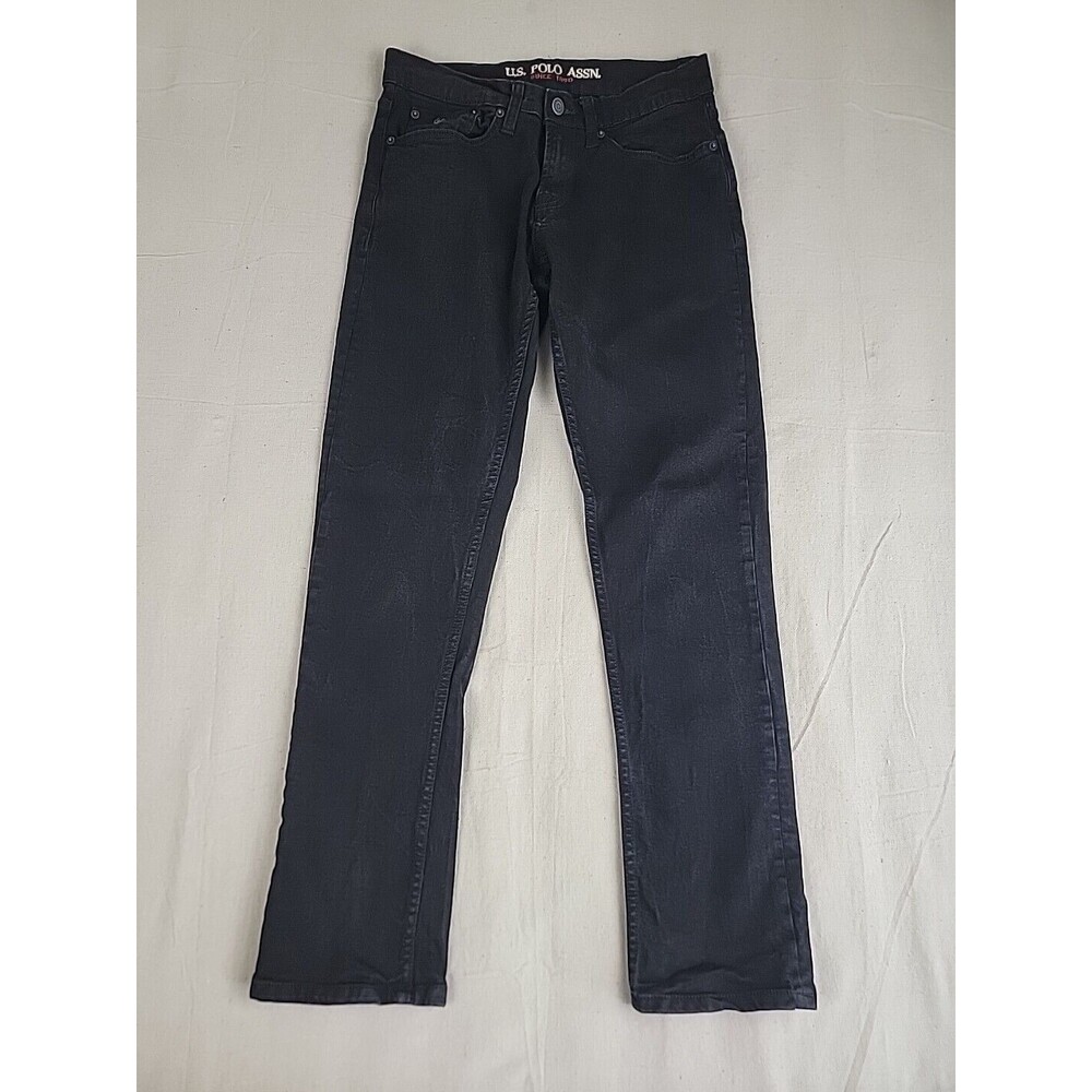 U.S. Polo Assn. Jeans Mens 30x32 Black Straight Leg Activate Stretch 11A383